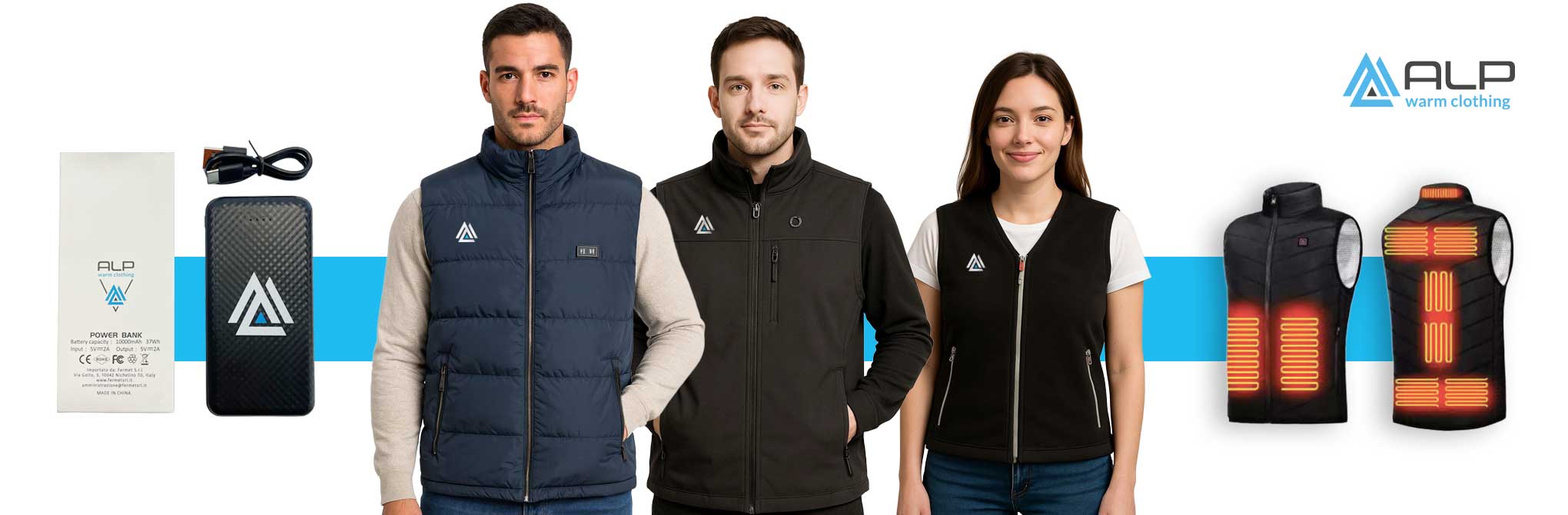 Linea di gilet riscaldati ALP warm clothing